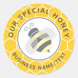 かわいいミツバチ&サンフラワーユーカリプタスベイビーシャワークラス ラウンドシール