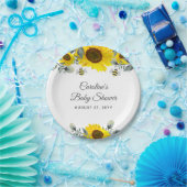 かわいいミツバチ&サンフラワーユーカリプテスベイビーシャワー ペーパープレート (パーティー)