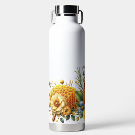 かわいいミツバチ、ミツバチの巣、蜂蜜の瓶 ウォーターボトル