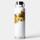 かわいいミツバチ、ミツバチの巣、蜂蜜の瓶 ウォーターボトル (背面)