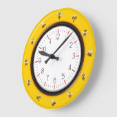 かわいいミツバチ ラージ壁時計 (傾斜)