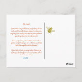 かわいいミツバチ 感謝の気持ちを伝える ポストカード (裏面)