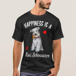 かわいいミニシュナウザー犬　秋の葉ハートペット Tシャツ