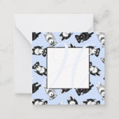 かわいいミニチュアシュナウザーズ ノートカード (裏面)