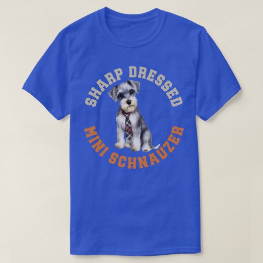 かわいいミニチュアシュナウツァードッグ Tシャツ (デザイン正面)
