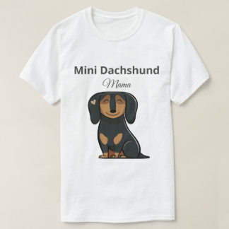 かわいいミニチュアダックスフンドママTシャツギフト Tシャツ