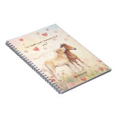 かわいいミニチュアホースのストーリーブックバレンタイン ノートブック (右側)