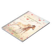 かわいいミニチュアホースのストーリーブックバレンタイン ノートブック (左側)