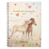 かわいいミニチュアホースのストーリーブックバレンタイン ノートブック (正面)