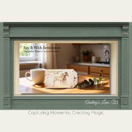 かわいいミニチュアホースの絵本バレンタインフラットノート ギフトタグ