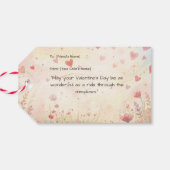 かわいいミニチュアホースの絵本バレンタインフラットメモ ギフトタグ (裏面横)