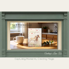 かわいいミニチュア馬のストーリーブックバレンタイン ノートブック