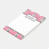 かわいいミニチュア・シュナウツァーの子犬パターン ポストイット (アングル)