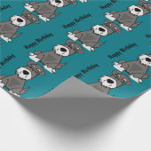 かわいいミニチュア・シュナウツァーの小犬の芸術 ラッピングペーパー (角)