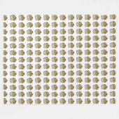 かわいいミニマフィンパターン フリースブランケット (正面(横))