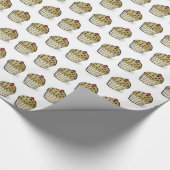 かわいいミニマフィンパターン ラッピングペーパー (角)