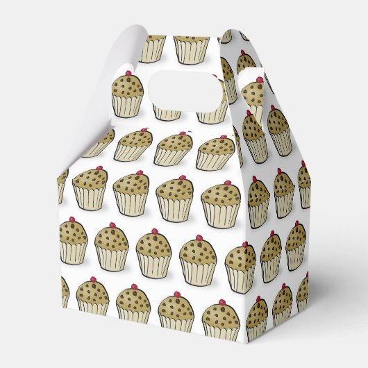 かわいいミニマフィン柄 フェイバーボックス (正面サイド)