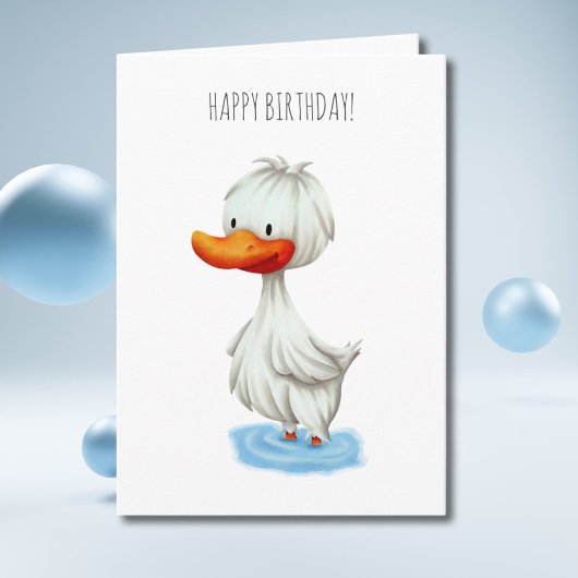 かわいいミニマリストのうさぎ 誕生日おめでとう カード