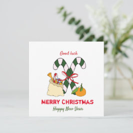 かわいいミニマリストのクリスマスと新年のおめでとう