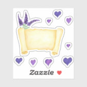 かわいいミニマリストウォーターカラープロヴァンス繊細な泡 シール (シート)