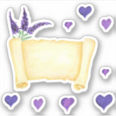 かわいいミニマリストウォーターカラープロヴァンス繊細な泡 シール (正面)