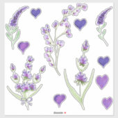 かわいいミニマリストウォーターカラープロヴァンス繊細な泡 シール (シート)