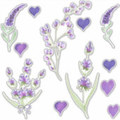 かわいいミニマリストウォーターカラープロヴァンス繊細な泡 シール (正面)