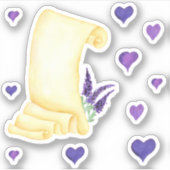 かわいいミニマリストウォーターカラープロヴァンス繊細な泡 シール (正面)