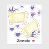 かわいいミニマリストウォーターカラープロヴァンス繊細な泡 シール (シート)