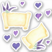 かわいいミニマリストウォーターカラープロヴァンス繊細な泡 シール (正面)