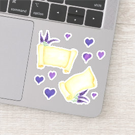 かわいいミニマリストウォーターカラープロヴァンス繊細な泡 シール