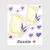 かわいいミニマリストウォーターカラープロヴァンス繊細な泡 シール (シート)