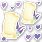 かわいいミニマリストウォーターカラープロヴァンス繊細な泡 シール (正面)