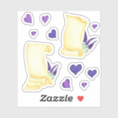 かわいいミニマリストウォーターカラープロヴァンス繊細な泡 シール (シート)