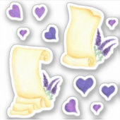 かわいいミニマリストウォーターカラープロヴァンス繊細な泡 シール (正面)