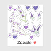 かわいいミニマリストウォーターカラープロヴァンス繊細な泡 シール (シート)