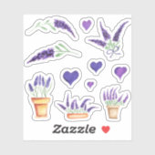 かわいいミニマリストウォーターカラープロヴァンス繊細な泡 シール (シート)