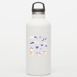 かわいいミニマリストウォーターカラープロヴァンス繊細な泡 シール