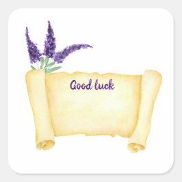かわいいミニマリストウォーターカラープロヴァンス繊細な泡 スクエアシール