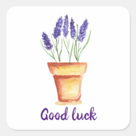 かわいいミニマリストウォーターカラープロヴァンス繊細な泡 スクエアシール