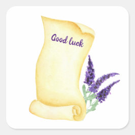 かわいいミニマリストウォーターカラープロヴァンス繊細な泡 スクエアシール