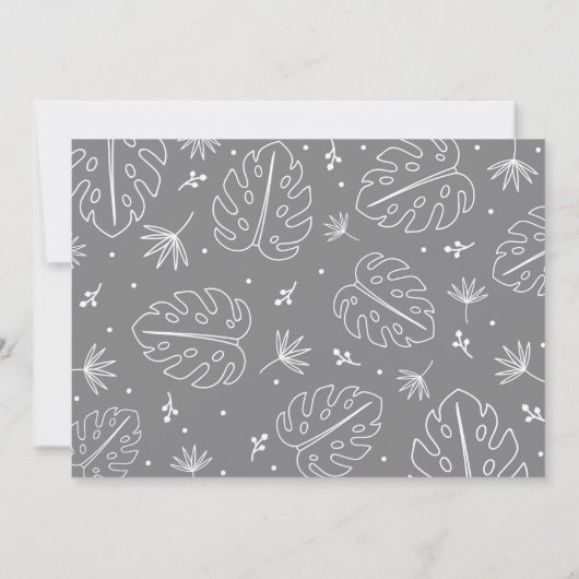 かわいいミニマリストジャングルサファリ動物の誕生日 招待状 (裏面)