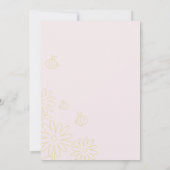 かわいいミニマリストソフトフォト1st女の子の誕生日パーティー 招待状 (裏面)