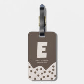 かわいいミニマリストパープルボバブルティーラゲッジタグ ラゲッジタグ (裏面縦)