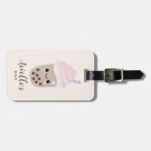 かわいいミニマリストボバブルティー ラゲッジタグ (正面横)