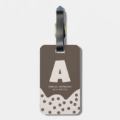 かわいいミニマリストボバブルティー ラゲッジタグ (裏面縦)