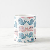 かわいいミニマリストマグカップ🦭💙💗 コーヒーマグカップ (中央)