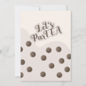 かわいいミニマリストユニコーンボバ バブルミルクティー 招待状 (裏面)