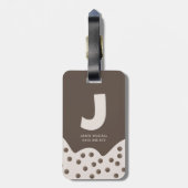 かわいいミニマリストレインボーバブルティー ラゲッジタグ (裏面縦)