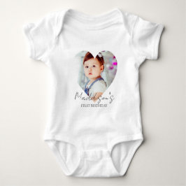 かわいいミニマリスト写真の1歳の誕生日パーティー ベビーボディスーツ